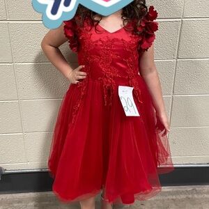 Trish Scully Red Kids Dress